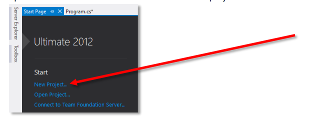Creating new Windows Forms project in Visual Studio